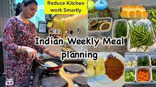 Indian Weekly Meal Prep for busy mom  simple tips to reduce time in kitchen  low budget Recipes [upl. by Desmond284]