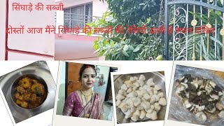 सिंघाड़े की मसालेदार सब्जी की रेसिपीsingada ki sabjipaniphal ki curry recipe vlog viralvideos 🙏💯 [upl. by Lesh]