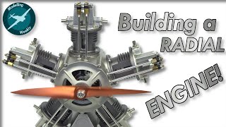 Building a 5Cylinder Radial Engine by Teching  Full Build [upl. by Angelia]