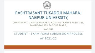 rtmnu exam form kaise bhare 2022  rtmnu winter exam 2022 form fill up [upl. by Notloc]