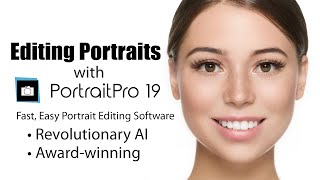 Editing Portraits with PortraitPro 19  AI Powered Editing Software [upl. by Lemhaj]