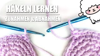 Zunahmen Abnahmen unsichtbare Abnahmen  Häkeln für Anfänger  Grundkurs  Basics  ZUN ABN [upl. by Rita209]