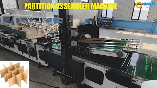 Cardboard partition inserting assembly production line partitionassembler inserting [upl. by Stockwell]