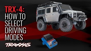 How to Select Driving Modes  Traxxas TRX4 [upl. by Ahsinrad]