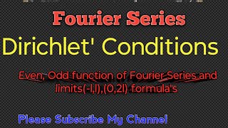 Dirichlets condition Even amp Odd function [upl. by Nolyaj118]