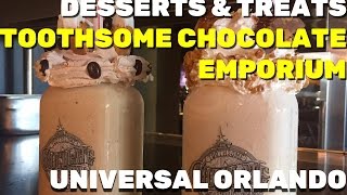 Delectable desserts and milkshakes from Toothsome Chocolate Emporium at Universal Orlando [upl. by Schreibe]