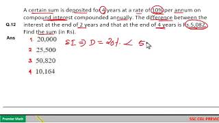 A certain sum is deposited for 4 years at a rate of 10 per annum on compound interest compounded an [upl. by Eolc]