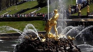 Peterhof fountains opening [upl. by Akcir]