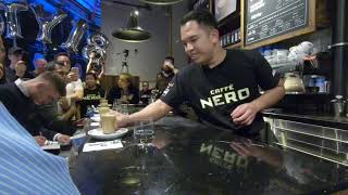 Kenneth UAE  Caffe Nero International Barista of the Year 2018 Finalist in London [upl. by Becka468]