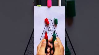 A Letter with Nion colours ♥️💙💚trending trendingshorts viralvideo viralshorts popular painting [upl. by Ardnovahs]