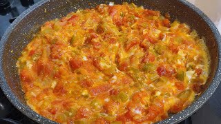 Soğanlı Menemen Tarifi En kolay ve Lezzetli Menemen nasıl yapılır [upl. by Assirroc]