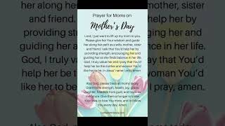 A special Mother’s Day Prayer  For All moms💐🩷 prayer mothersday god mom grandma motherhood [upl. by Collis126]