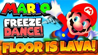 Super Mario Freeze Dance  Brain Break  Just Dance  Floor is Lava  Matthew Wood [upl. by Dimitry]