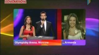 Annonce des votes de lArménie Eurovision 2009 sur Ictimai TV [upl. by Mariejeanne140]