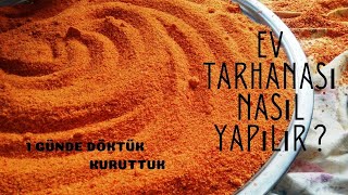 Ev tarhanası nasıl yapılır🔥 Kuru tarhana  1 günde dök kurut [upl. by Ydaf]