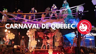 Québec Winter Carnival Upper Town Night Parade  4K Full Parade 2024 [upl. by Esiom]