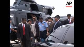 Ahmedinejad ends SLanka visit arrives in India [upl. by Adnarahs]