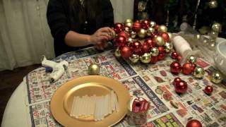 How To Make a Christmas Ornament Ball Wreath [upl. by Eisteb]