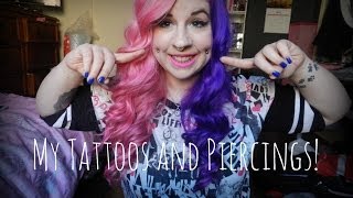 My Tattoos and Piercings ♡ [upl. by Nylikcaj]