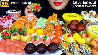 ASMR INDIAN SWEETS KALA JAMUNRASGULLAGULAB JAMUNRASMALAIMITHAI INDIAN DESSERTS EATING VIDEO ASMR [upl. by Ginelle]