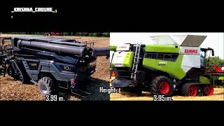 CLAAS Lexion 8900 VS Fendt IDEAL 10T Size PowerCapacity comparison Largest Claas vs la [upl. by Tulley]