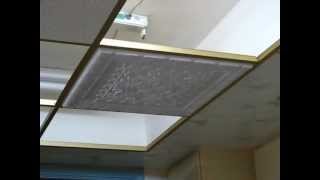 How to Install Grid Ceiling Tile to the GRID 2x2 PVC with Acoustical Tile [upl. by Sethrida]