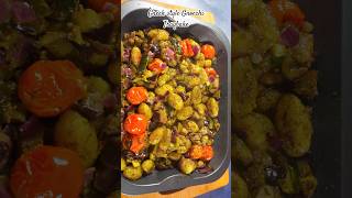 Greek style gnocchi pesto traybake recipe shorts [upl. by Caddric]