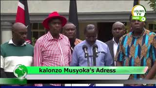 Kalonzo Musyokas Address [upl. by Aubin]