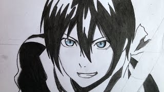 how to draw yato Noragami [upl. by Kotick479]