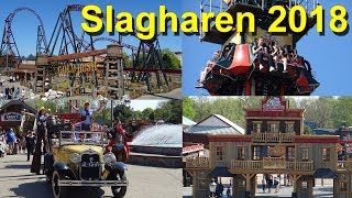 Slagharen 2018  Parkvideo  Onrides amp Impressionen  Achterbahnen  Gold Rush Onride  Freizeitpark [upl. by Eibor90]