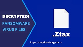 Ztax Ransomware Attack  Remove Virus and Decrypt Encrypted Files dharma ransomware [upl. by Neetsirk]