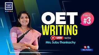 OET writing samples for nurses  OET Writing Live Part3  OET Live Classes [upl. by Adnwahsal498]