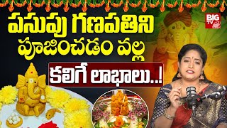 పసుపు గణపతిని పూజించడం వల్ల కలిగే లాభాలు  Benefits Of Pasupu Ganapathi Pooja 2024  BIG TV [upl. by Amsden]