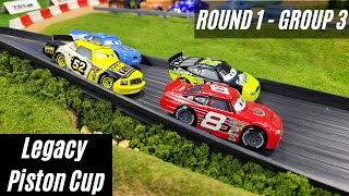 Disney Cars Legacy Piston Cup Featuring Dale Earnhardt Jr  Round 1  Group 3 [upl. by Jacinda]