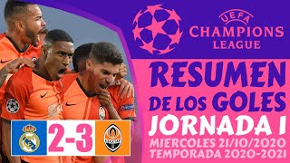 Resumen REAL MADRID vs SHAKHTAR DONETSK 23 Hoy GOLES 🏆 UEFA CHAMPIONS LEAGUE 202021 ⚽️🔥 [upl. by Yruj]