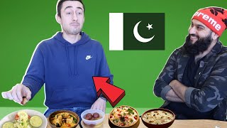 American tries Pakistani food for THE FIRST TIME [upl. by Eneliak]