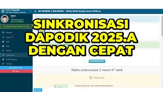 CARA SINKRONISASI APLIKASI DAPODIK VERSI 2025A SEMESTER GANJIL  CARA SINKRON DAPODIK VERSI 2025A [upl. by Sidoney]