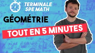 MATHS  Toute la GÉOMÉTRIE en 5 MINUTES  Terminale [upl. by Zeuqcaj]