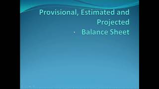 Provisional Estimated and Projected BS [upl. by Sahpec]