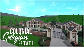 Bloxburg  Colonial Georgian Estate  Exterior Tour [upl. by Lamond]