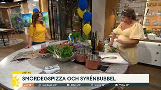 Jessica Frej bjuder på nationaldagsmeny med grönsaker i säsong  Nyhetsmorgon TV4 [upl. by Rhody913]