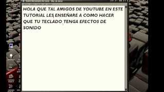 COMO PONER EFECTO DE SONIDO AL TECLADO PARA CUALQUIER WINDOWS [upl. by Garrard346]