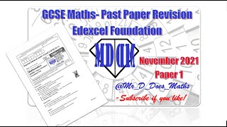 GCSE Math Revision 1F November 2021 past examination paper P64629A Version 2 with a live audience [upl. by Pressey]