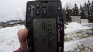 Xiegu X5105 Outside with telescopic whip demo [upl. by Laurance183]