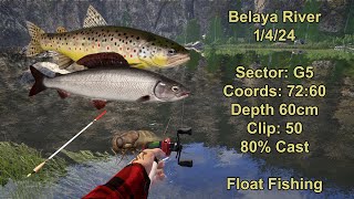 Russian Fishing 4 Belaya River Active Float Spot 1424 [upl. by Marlon]