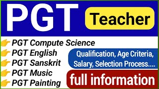 PGT teacher eligibility  PGT computer science  english [upl. by Akemal]