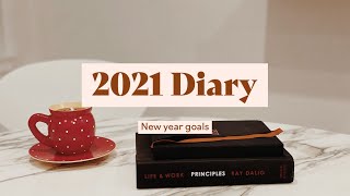 2021 Moleskine planner review ft new year goals [upl. by Friederike]