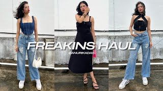 Freakins haul  denim jeans corset top and dresses freakins freakinshaul freakinsindia [upl. by Kristofer]