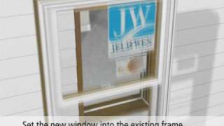 JELDWEN Pocket Replacement DoubleHung Wood Window [upl. by Enoed604]