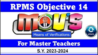 MOVs for RPMS Objective 14 for Master Teachers Initiate Professional Reflections II SY 20232024 [upl. by Paulsen705]